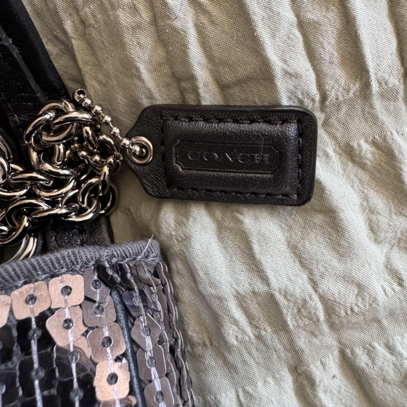 COACH SMALL SEQUIN TURNLOCK CROSSBODY - Picture 4 of 13